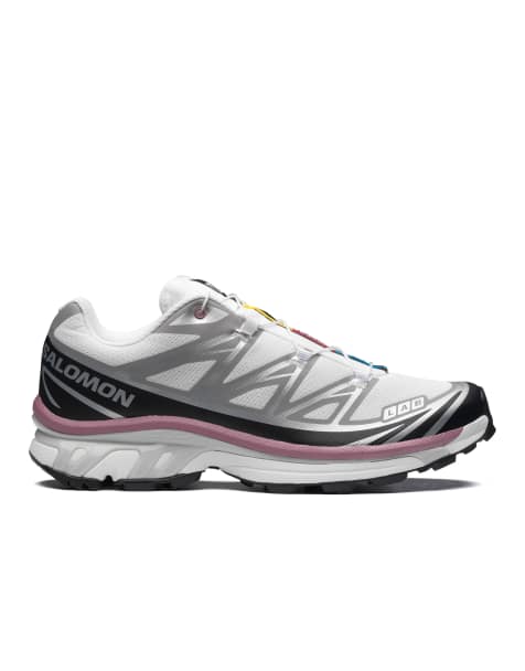 Salomon XT-6 trainers in white and dusky orchid - view 1