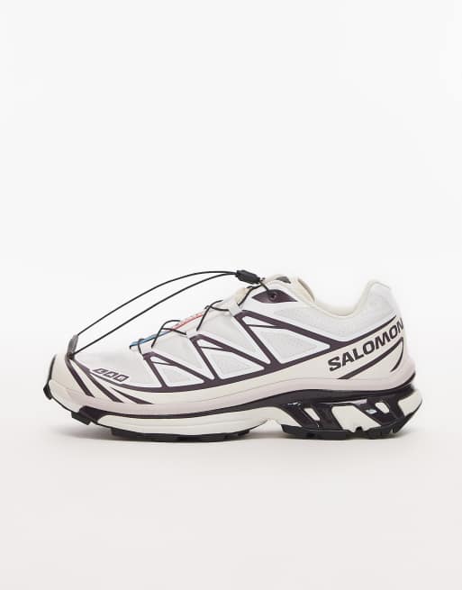Salomon – XT-6 – Sneaker in Weiß und Plum Perfect