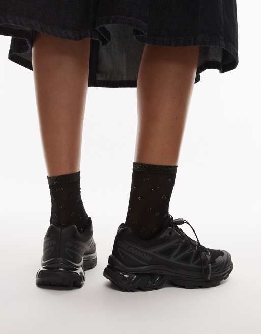 Salomon XT-6 unisex trainers in black and phantom