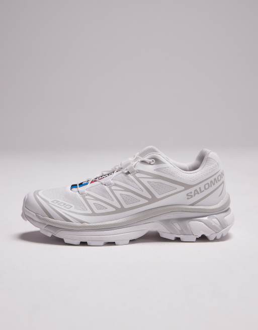 Salomon XT-6 unisex trainers in white and lunar rock, 2 of 5