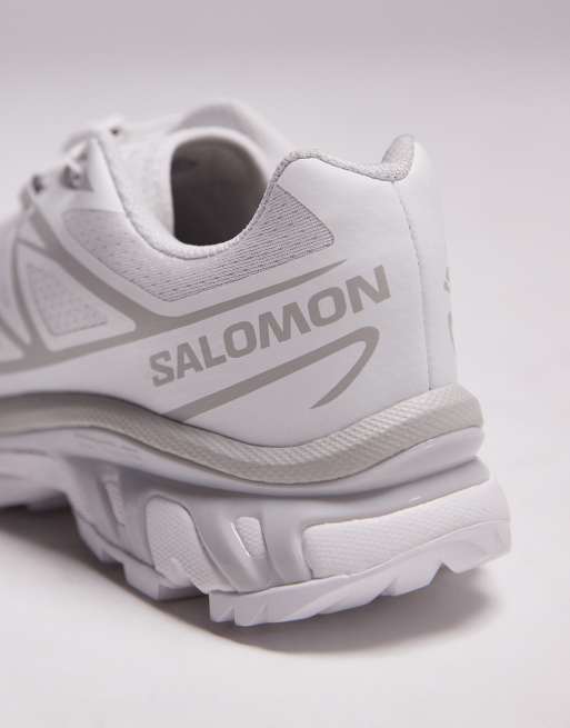Salomon XT-6 unisex trainers in white and lunar rock, 5 of 5