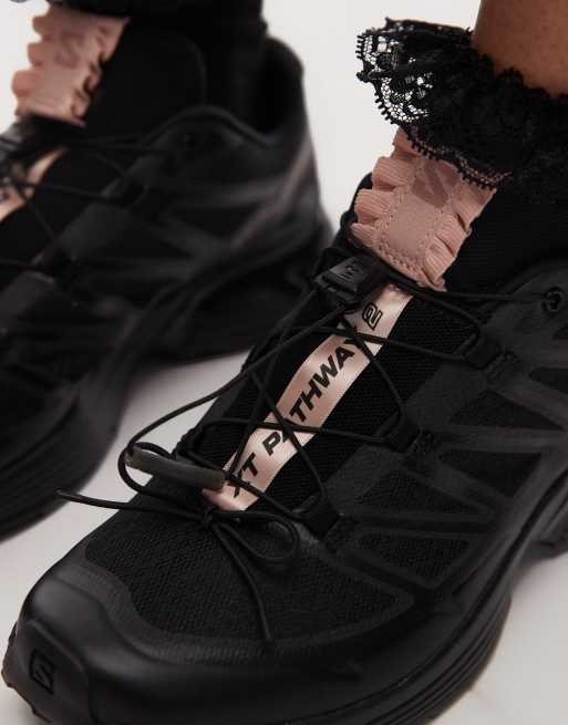 Salomon XT-Pathway 2 Satin trainers in black and mahogany rose