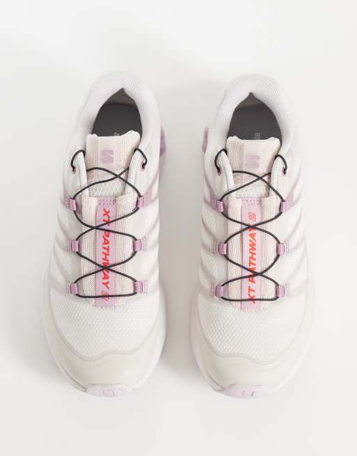 Salomon XT-PATHWAY 2 sneakers in lilla cenere e rosa alba, 2 di 5