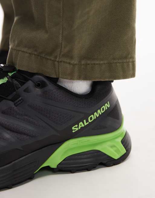 Salomon XT-Pathway 2 trainers in black and green geko, 4 of 5