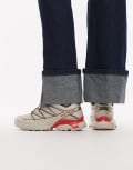 [Salomon] Salomon Xt-Pathway 2 trainers in rainy day / stone gray / cherry tomato-Grey 42 GREY