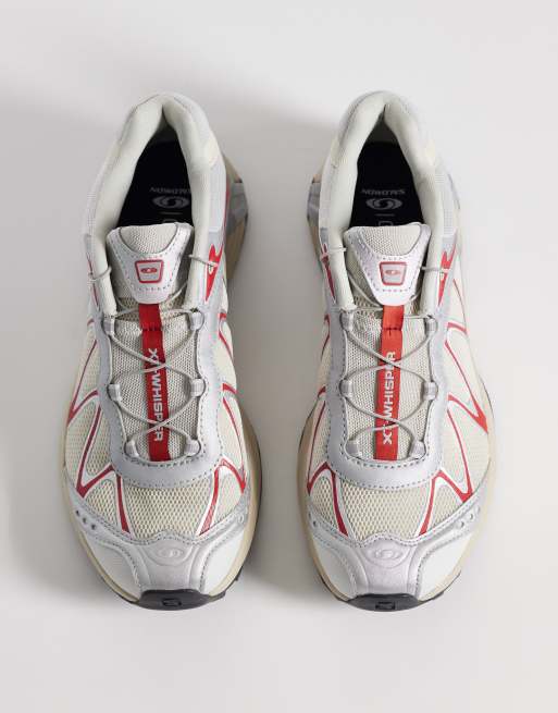 Salomon XT-Whisper trainers in almond milk and lava fall, 3 of 5