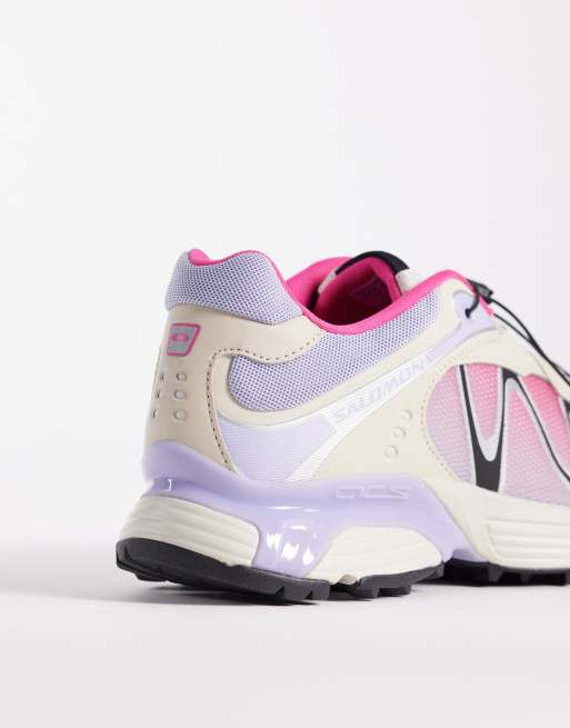 Salomon XT-Whisper trainers in cosmic sky and pink, 3 of 5