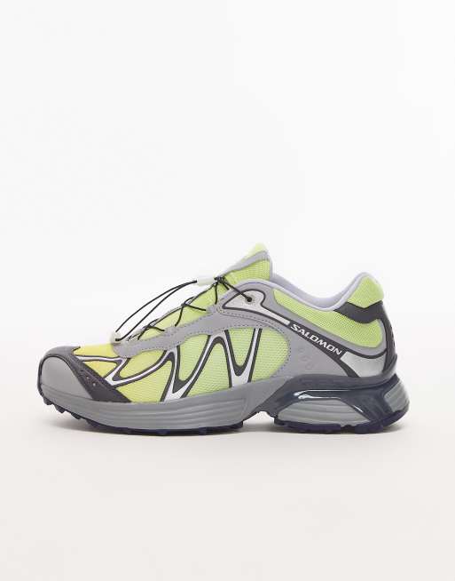 Salomon XT-Whisper trainers in sharp green and iron, 2 of 5