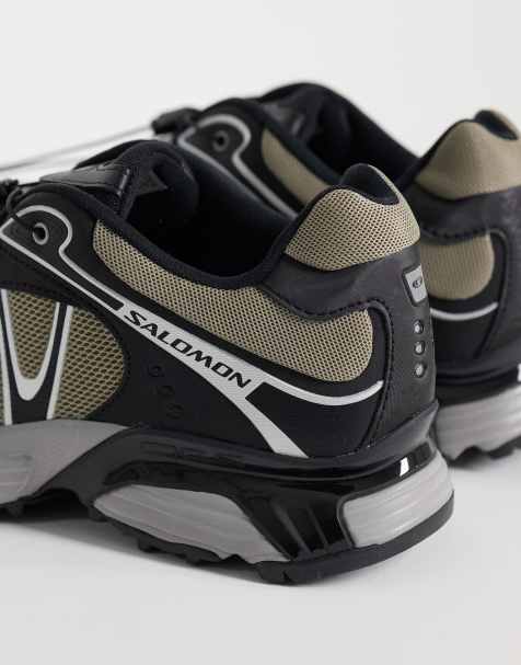 Salomon XT-WHISPER trainers in silver sage and black - view 1