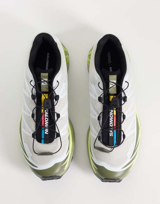 Salomon - zapatillas de deporte XT-6 en lunar rock y verde, 3 de 5