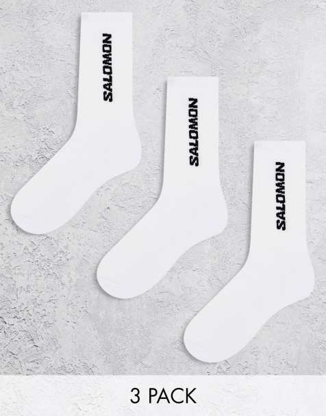 Salomon – Zestaw 3 par białych skarpetek unisex - view 1