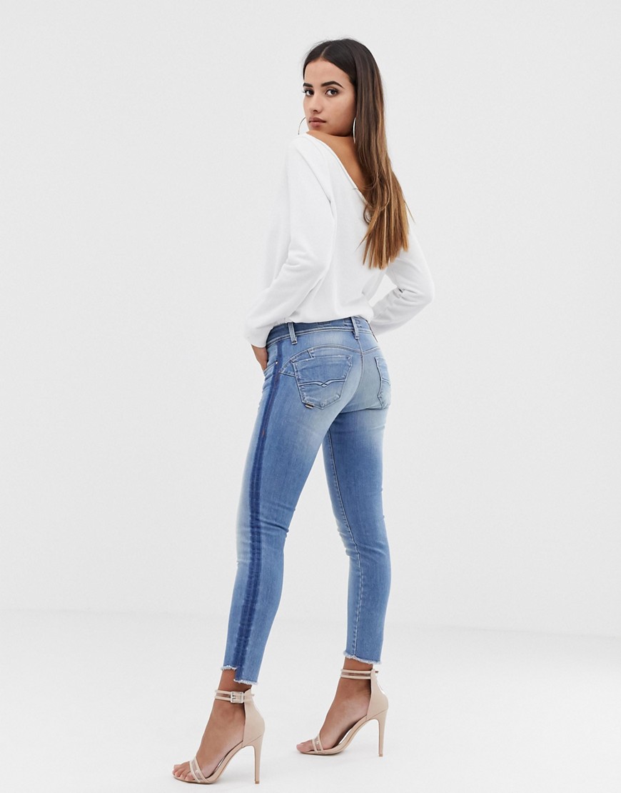 Salsa – Formande skinny jeans med push-up-effekt-Blå