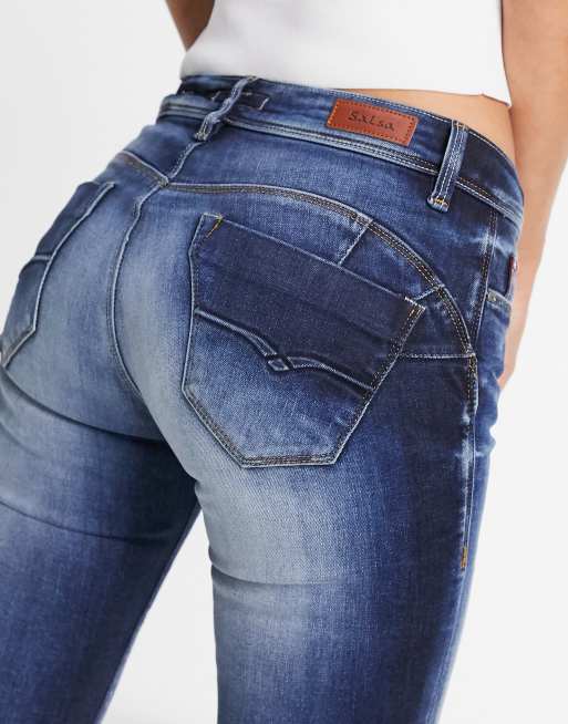 Salsa push up wonder Capri jeans in blue