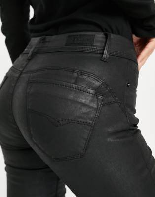 salsa black coated jeans