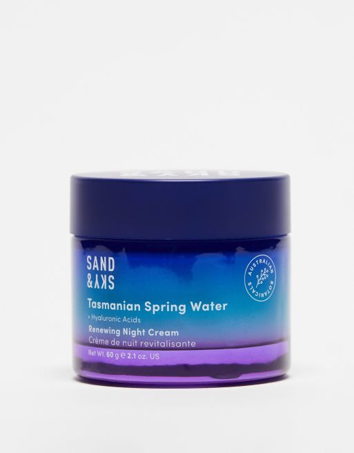 Sand & Sky – Tasmanian Spring Water – Krem odnawiający na noc z tasmańską wodą źródlaną, 60 g
