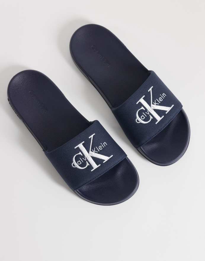Calvin Klein Sandalias azul marino básicas de