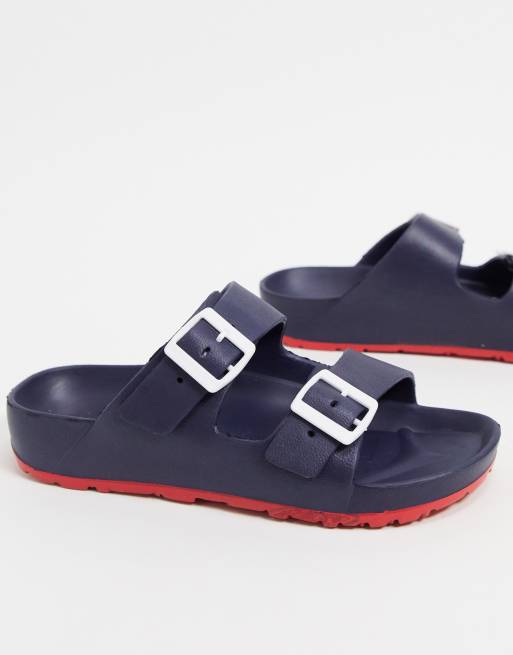 Sandalias azul marino de hombre con suela gruesa de Slydes