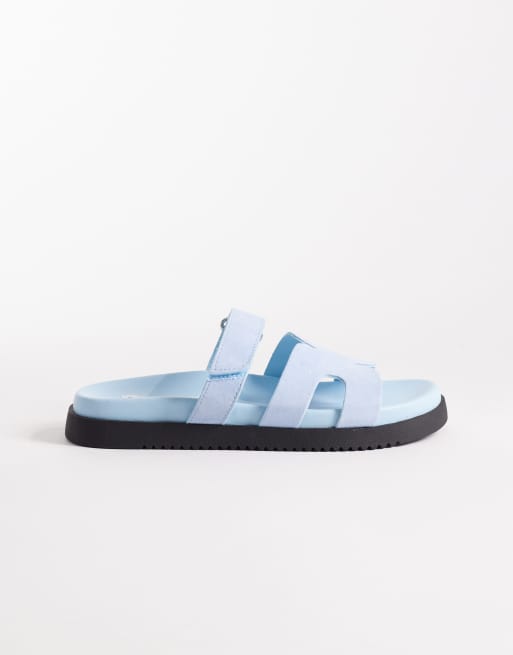 Sandalias azul pastel con tiras de ante Missile de Steve Madden, 2 de 4