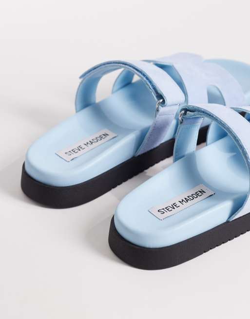 Sandalias azul pastel con tiras de ante Missile de Steve Madden, 3 de 4