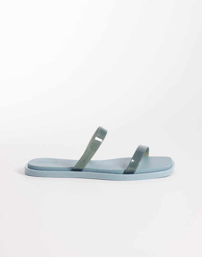Calvin Klein Sandalias azules con dos tiras de goma de Jeans