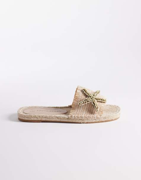 Sandalias beis con estrella de mar en la correa de South Beach - view 1