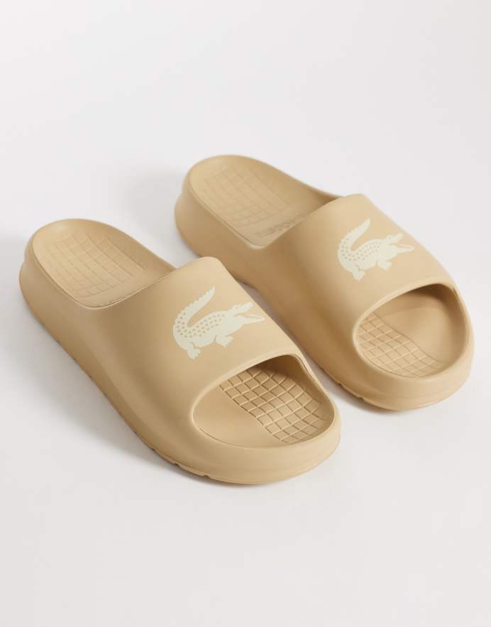 Lacoste Sandalias beis con logo Serve 2.0 de