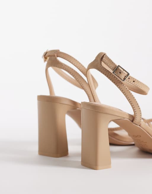 Sandalias beis de tacón con correa en el tobillo Stellare de ALDO, 4 de 4