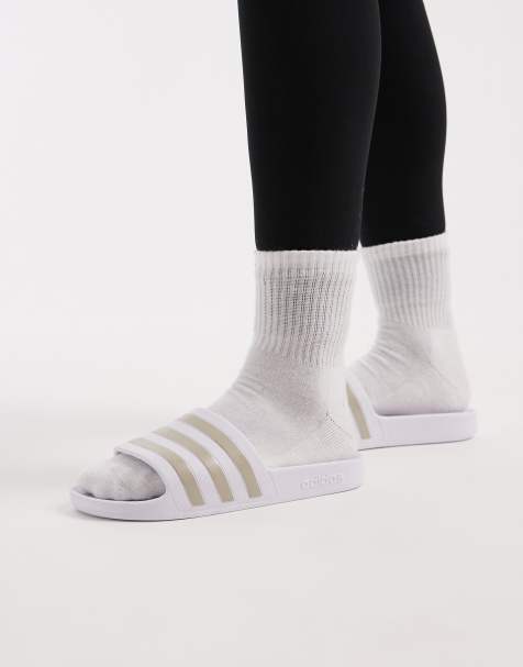 Sandalias blancas Adilette Aqua de adidas Swimming - view 1