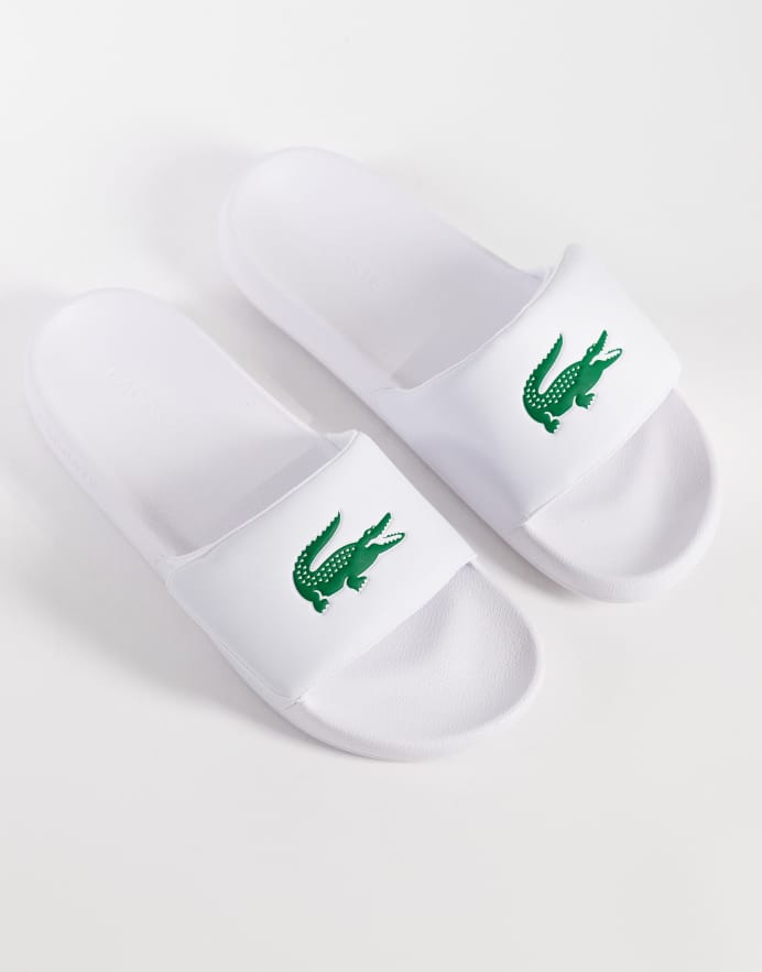 Lacoste Sandalias blancas con correa autoadhesiva con logo Serve 0.0 de