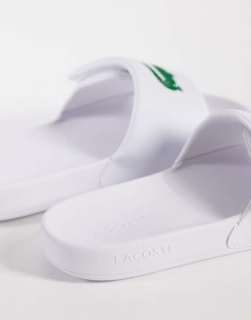 Sandalias blancas con correa autoadhesiva con logo Serve 0.0 de Lacoste, 4 de 4