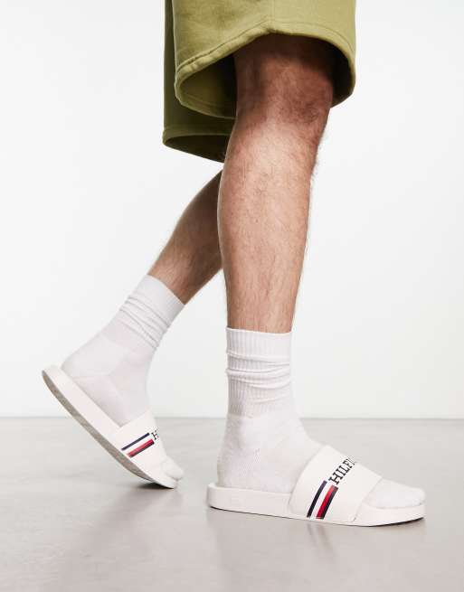 Sandalias blancas con logo de bandera de Tommy Hilfiger ASOS