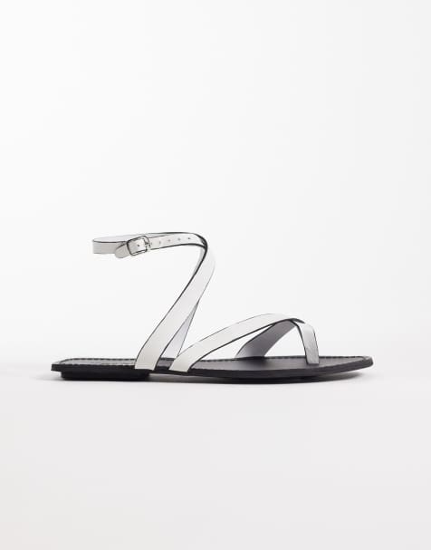 Sandalias blancas de ante Friction de ASOS DESIGN - view 1