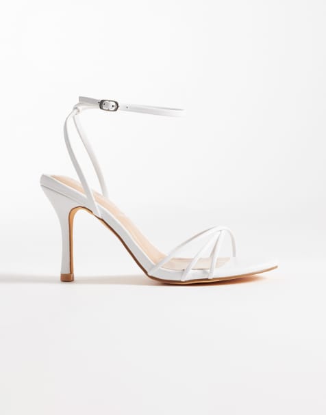 Sandalias blancas de tacón Lolly de SEQWL Wide Fit - view 1