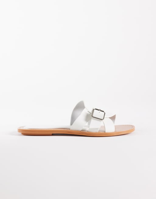 Sandalias blancas planas con diseño entrelazado Feature de ASOS DESIGN, 2 de 4
