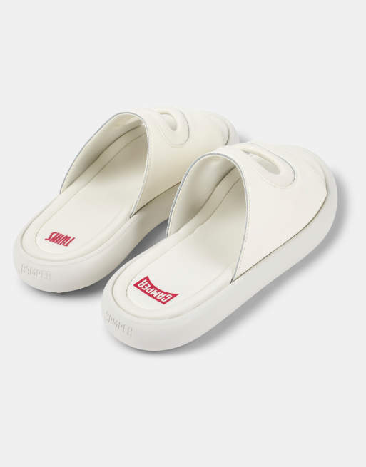 Sandalias blancas sin cierres de cuero de Camper, 4 de 4