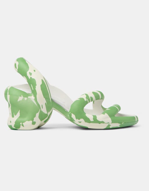Sandalias blancas y verdes Kobarah de Camper