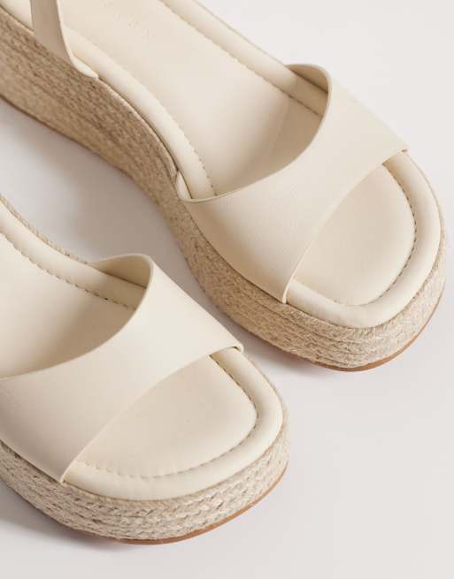 Sandalias blanco hueso con cuña estilo alpargata Tana de ASOS DESIGN, 3 de 4