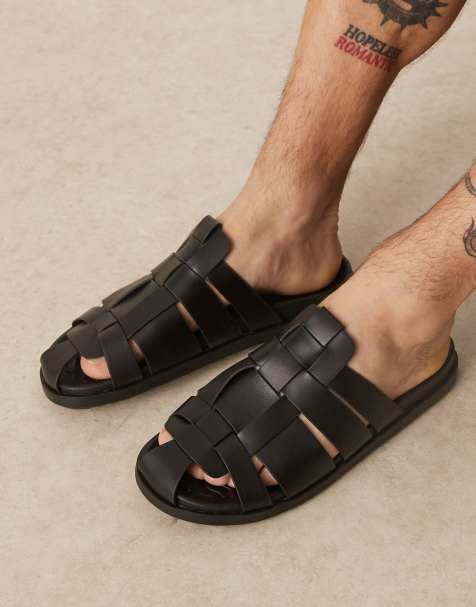 Sandalias cangrejeras negras estilo mules de ASOS DESIGN - view 1