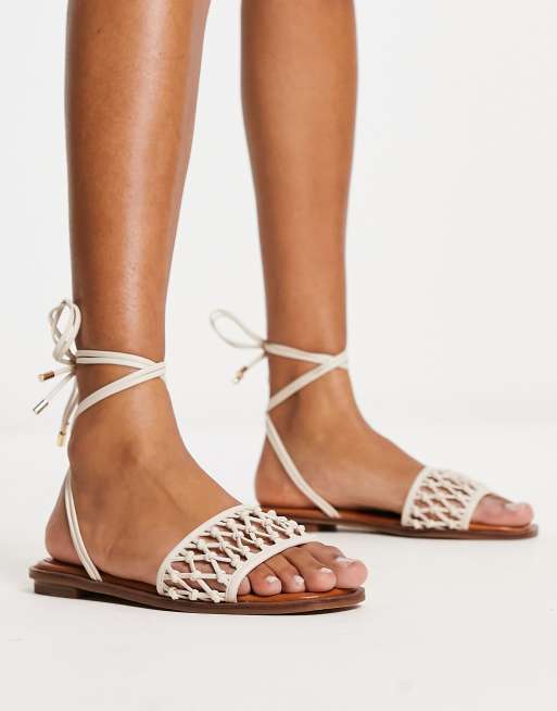 Sandalias color abedul con cordones de croché Seazen de ALDO 