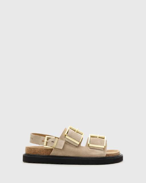 Sandalias color arena de cuero Isla de AllSaints ASOS