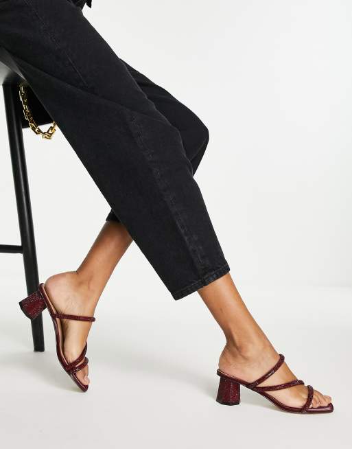 Sandalias burdeos tacon best sale