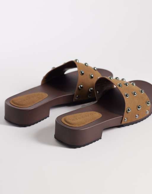 Sandalias color oliva estilo zuecos sin cierres Fallen de ASOS DESIGN, 3 de 4