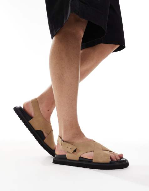 Sandalias color piedra con correas cruzadas de ASOS DESIGN - view 1