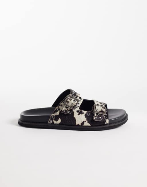 Sandalias con estampado de vaca Dolly de Walk London, 2 de 4