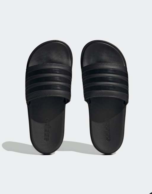 Sandalias con plataforma en negro Adilette de adidas Originals ASOS
