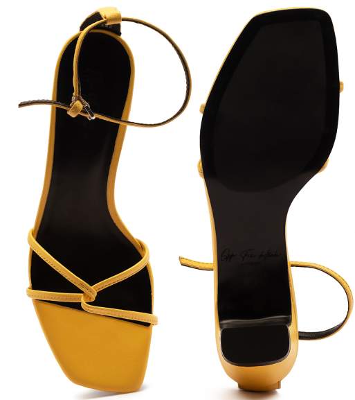 Sandalias con tacón bajo grueso de cuero Holborn de Off The Hook, 3 de 4