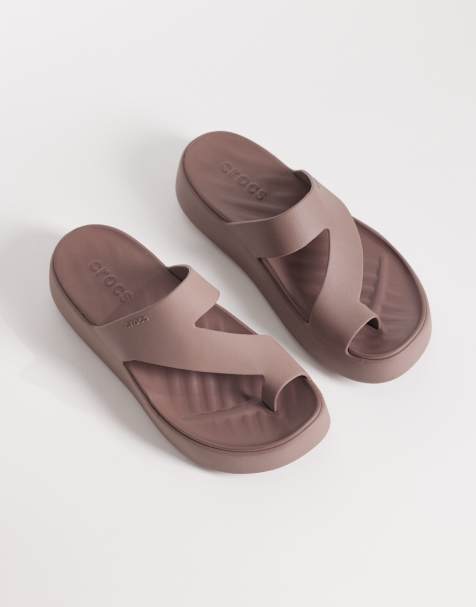 Sandalias de dedo marrón trufa con plataforma Getaway de Crocs - view 1
