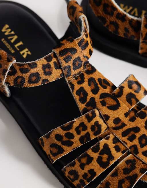 Sandalias de estilo gladiador con estampado de leopardo Sophia de Walk London, 3 de 4