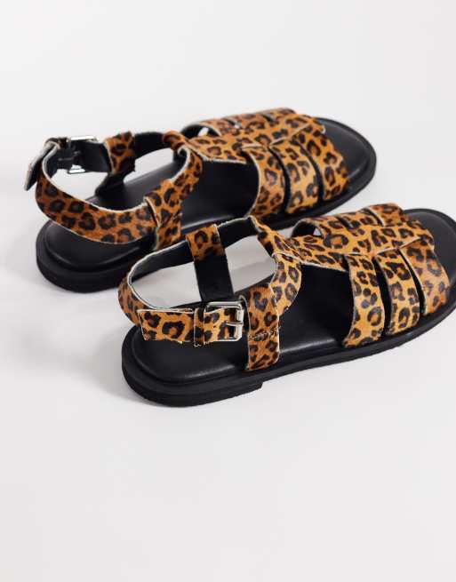 Sandalias de estilo gladiador con estampado de leopardo Sophia de Walk London, 4 de 4
