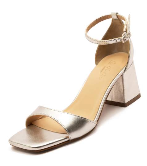 Sandalias de novia plateadas de tacón bajo grueso Knightsbridge de Off The Hook - view 1